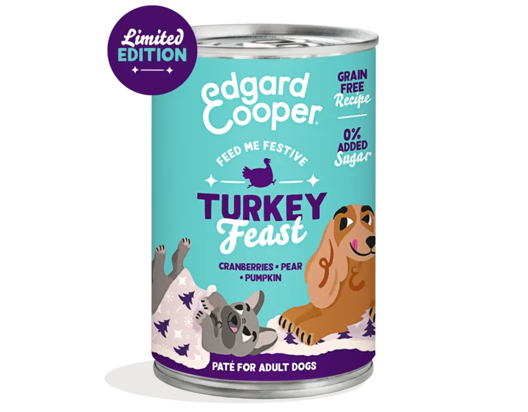 Edgard and Cooper Dog Adult Pate - Festive Turkey 400g
