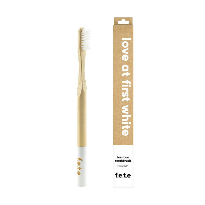 From Earth to Earth Bamboo Toothbrush White Medium