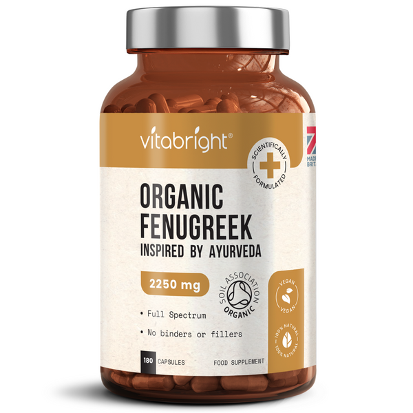 Vitabright Organic Fenugreek 2250mg 180 Capsules