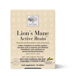 New Nordic Lions Mane Active Brain 30 Tablets