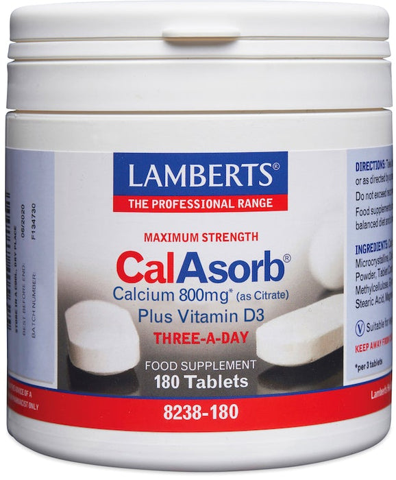 Lamberts CalAsorb Calcium (As Citrate) 180 Tabs