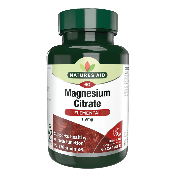 Natures Aid Magnesium 750mg Citrate 60 Capsules