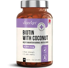 Vitabright Biotin 12,000ug 365 Tablets