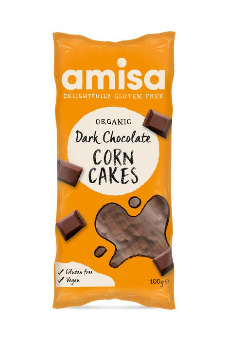 Amisa Dark Chocolate Corn Cakes GF 100g