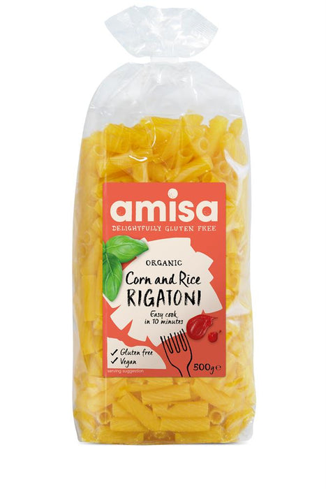 Amisa Org GF Corn & Rice Rigatoni 500g