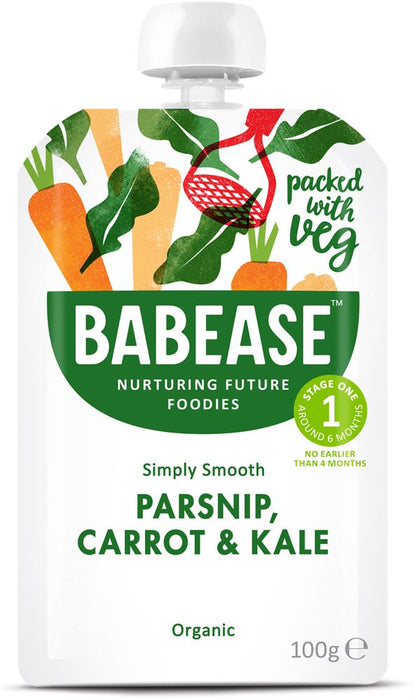 Babease Org Parsnip Carrot & Kale 100g