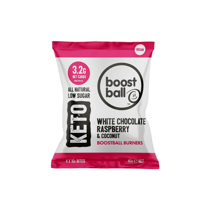Boostball White Choc & Raspberry Bites 40g