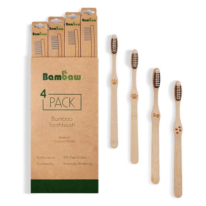 Bambaw Bamboo toothbrushes | medium x 4