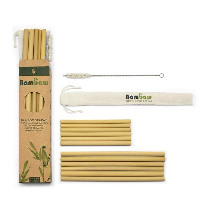Bambaw Box| Bamboo straws 15 & 22 cm x 12