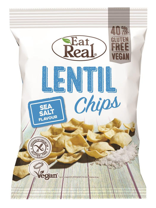 Eat Real Eat Real Lentil Chips Sea Salt 40g