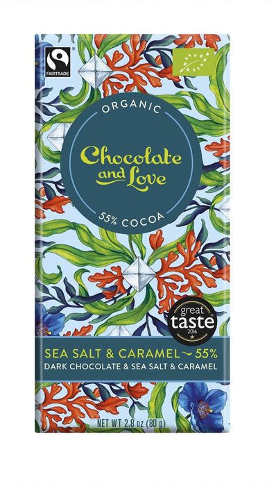Chocolate and Love Caramel & Sea Salt 55% 80g