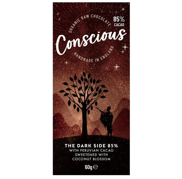 Conscious Chocolate Dark Side 85% Chocolate Bar 60g