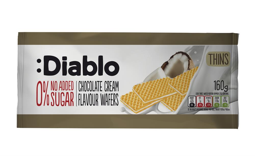 Diablo Sugar Free Coconut Cream Wafers 160g