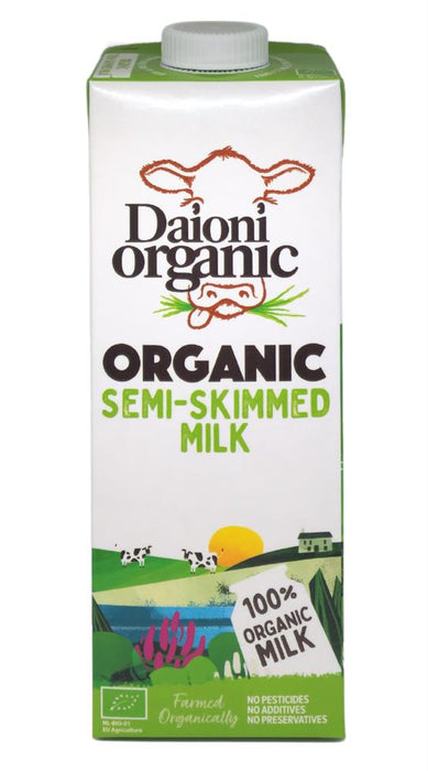 Daioni Organic Semi-Skimmed UHT 1L