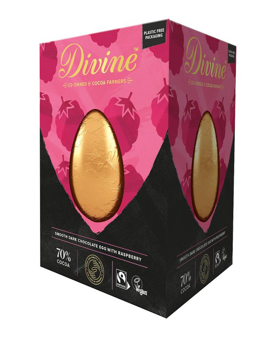 Divine Chocolate Dark Raspberry Egg 90g
