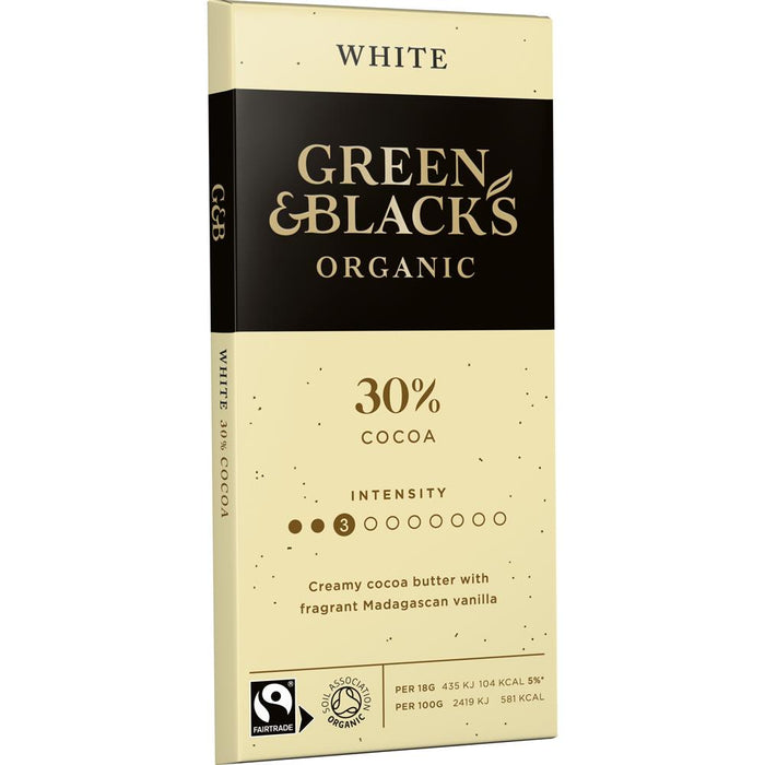 Green & Blacks Organic White Chocolate 90g