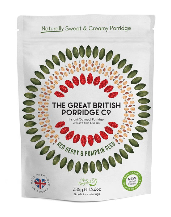 The Great British Porridge Com Red Berry & Pumpkin Porridge 385g