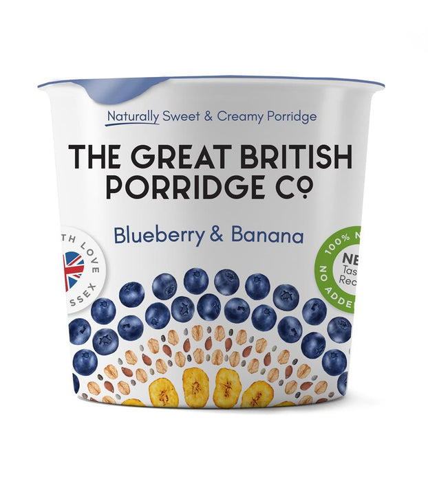 The Great British Porridge Co Blueberry & Banana Porridge Pot 60g