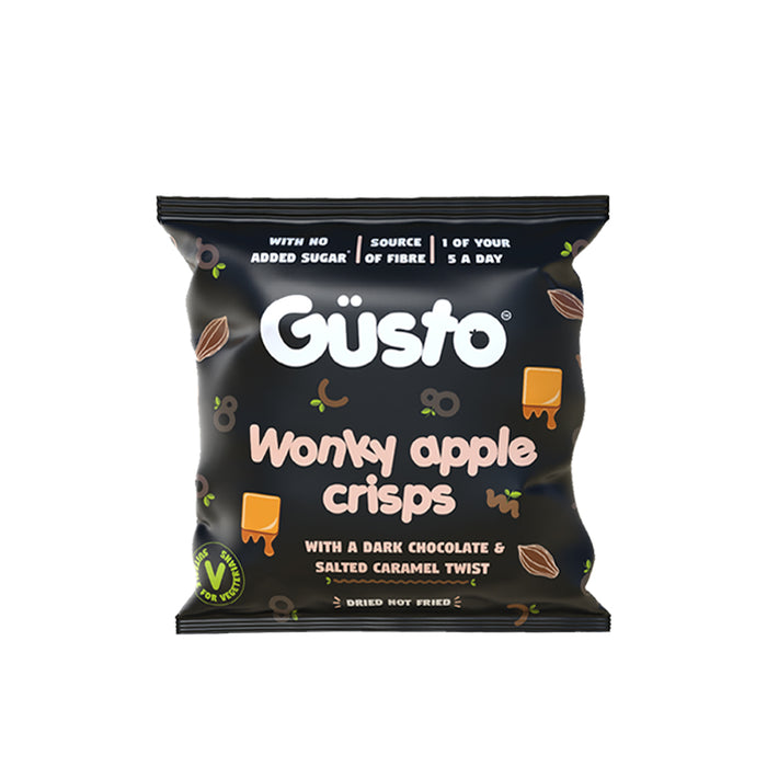 Gusto Snacks Apple Crisps Dark Choc 20g