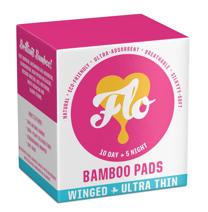 Here We Flo FLO Bamboo Pads Combo Pack 15pads