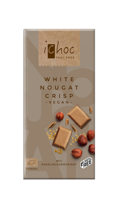 iChoc White Nougat Crisp vegan 80g