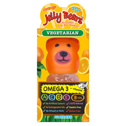 Jelly Bears Orange Omega 3 60 Gummies