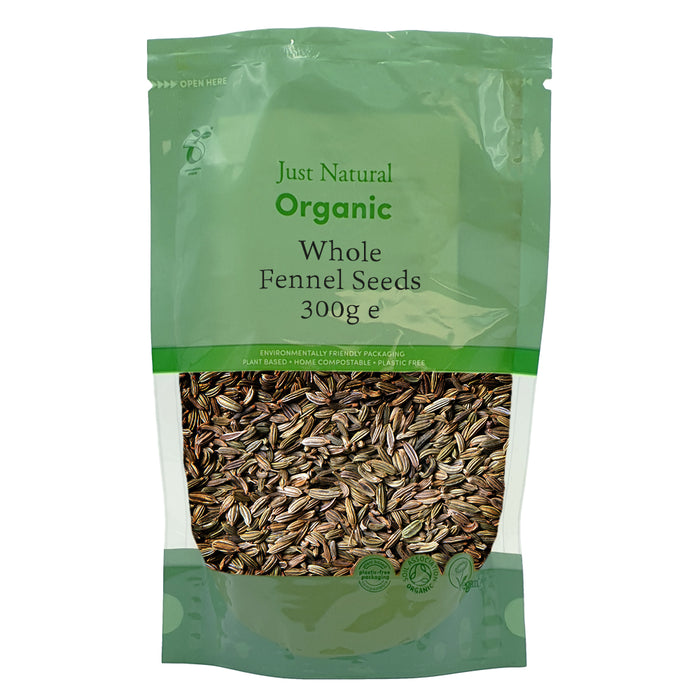 Just Natural Herbs Organic Fennel Seeds Whole 300g
