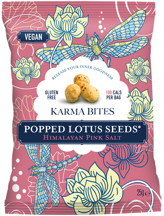 Karma Bites Popped Lotus Seeds Pink Salt 25g