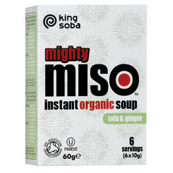 King Soba Org Miso Soup Tofu Ginger 60g