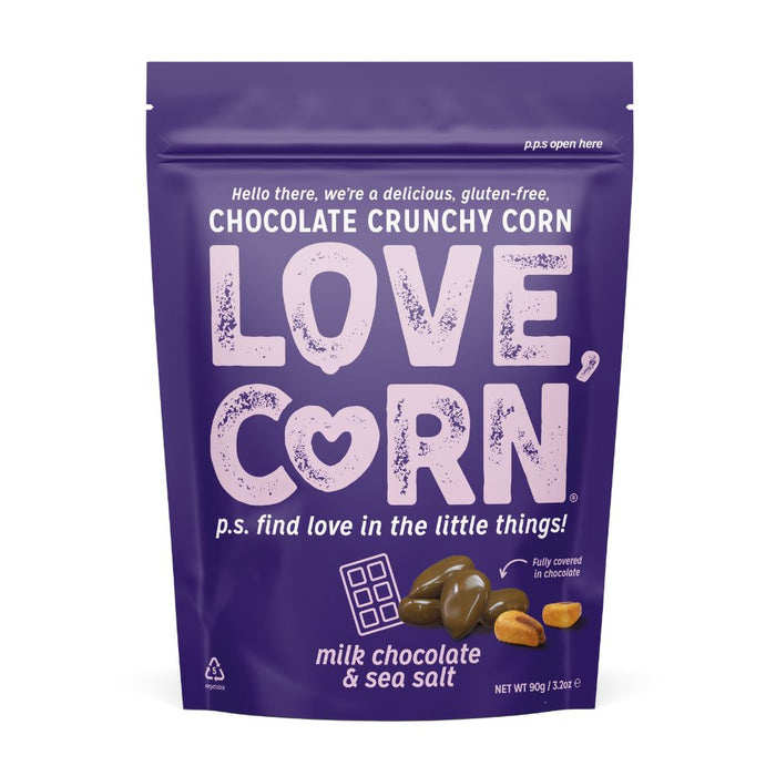 Love Corn Milk Choc & Sea Salt Corn Snac 35g