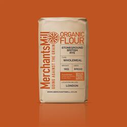 Merchants Mill Organic Wholemeal Rye Flour 1KG