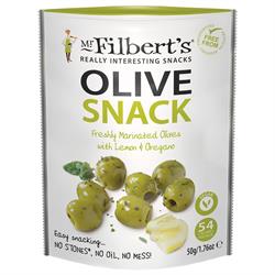 Mr Filberts Green Olives Lemon and Oregano 50g
