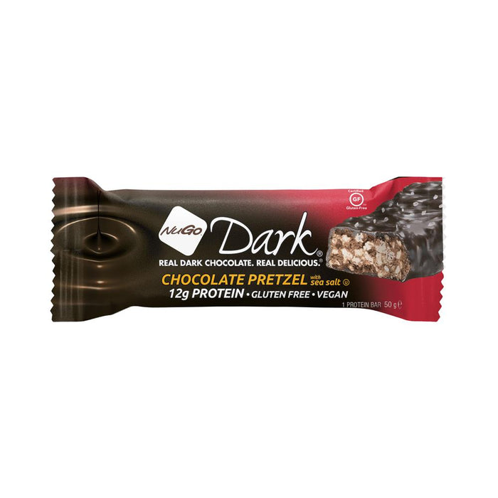 NuGo Dark Chocolate Pretzel Bar 50g