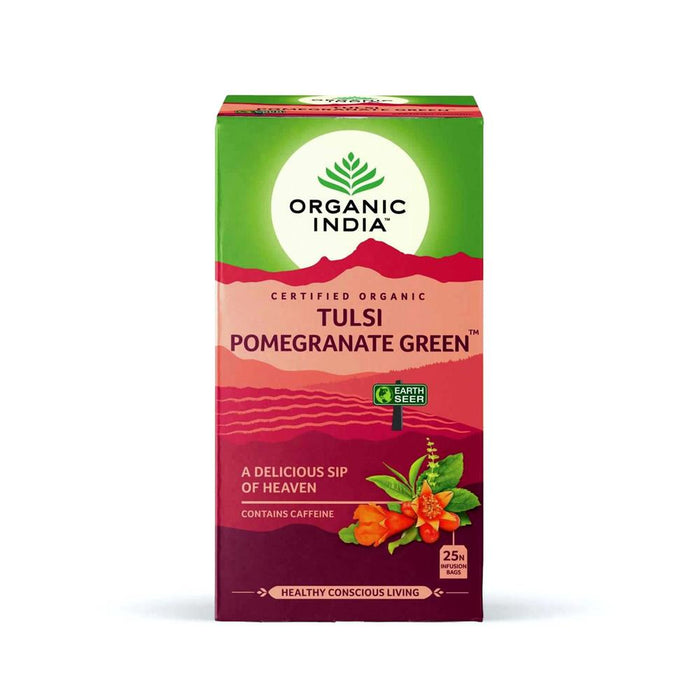 Organic India Tulsi Green Tea Pomegranate 25bag