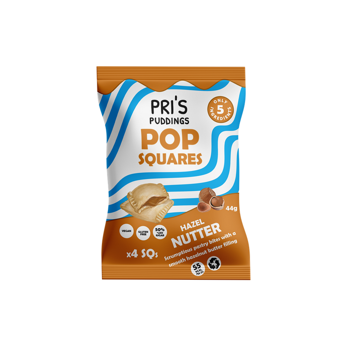 Pris Puddings Pop Squares - Hazelnut butter 44g
