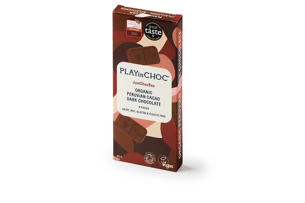 PLAYin CHOC JustChoc Dark Chocolate 60g