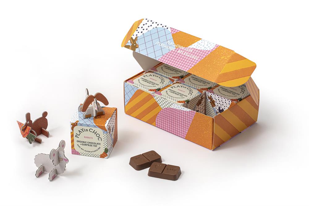 PLAYin CHOC ToyChoc Box Rabbits Gift Set 300g