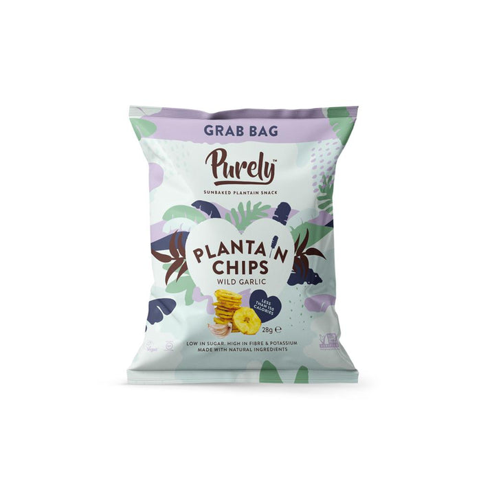 PURELY PLANTAIN Plantain Chips - Wild Garlic 28g