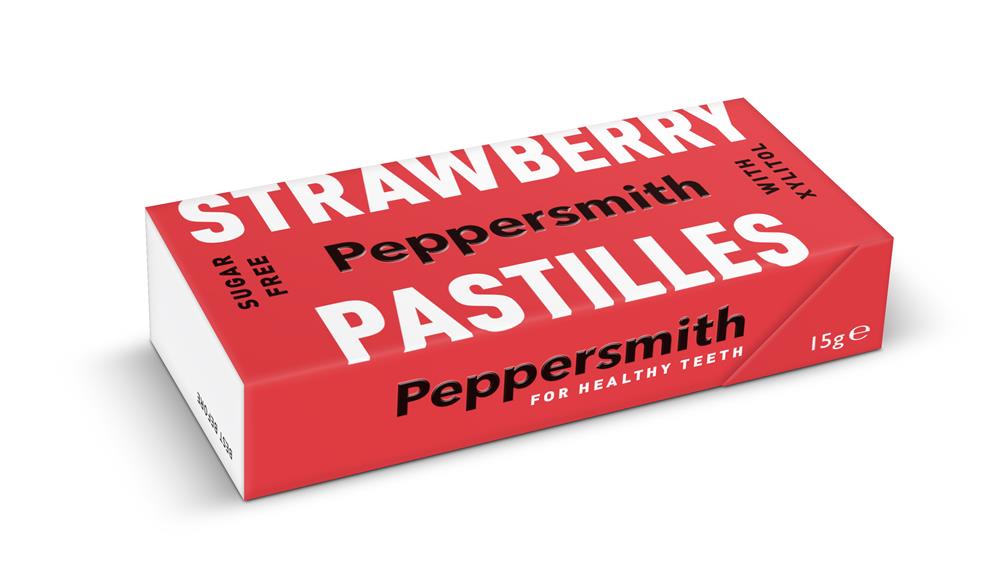 Peppersmith Strawberry Xylitol Pastilles 15g