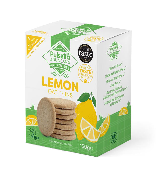 Pulsetta Lemon Oat Thins 150g