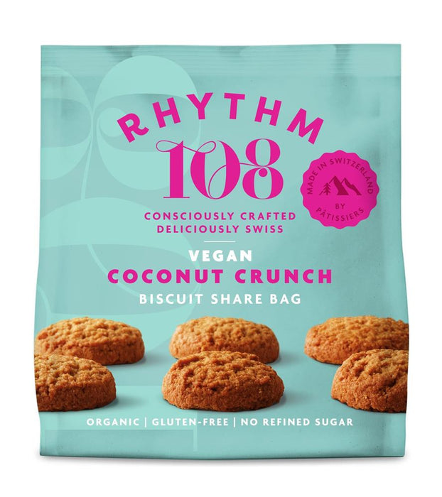 Rhythm 108 Coconut Crunch Tea Biscuit Bag 135g