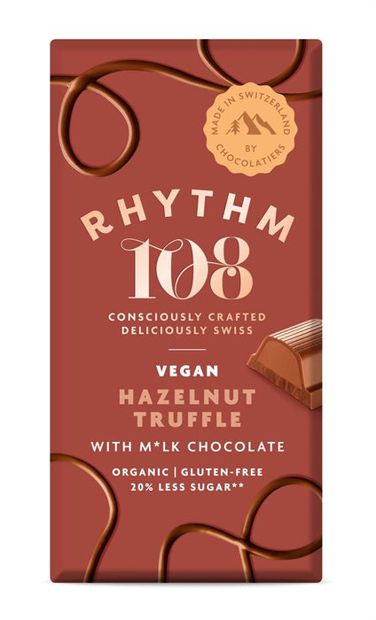Rhythm 108 Choc Tablet - Hazelnut Truffle 100g