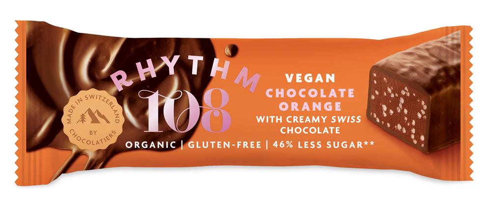 Rhythm 108 Swiss Dark Chocolate Orange 33g