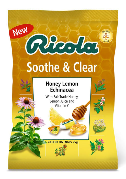 Ricola Soothe & Clear Honey, Lem, Ech 75g