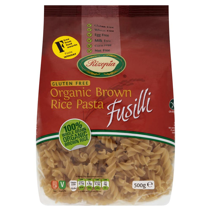 Rizopia Organic Brown Rice Fusilli 500g