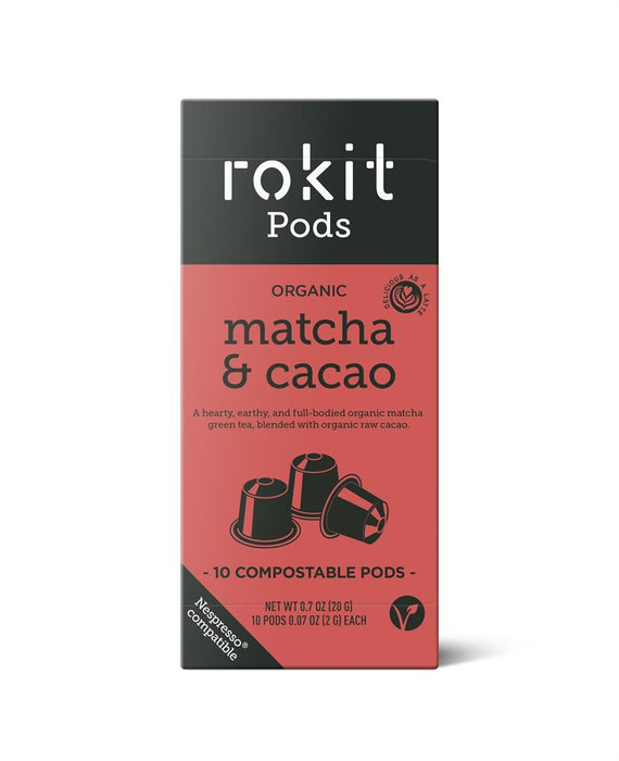 Rokit Pods Org Matcha & Cacao Pods 10pods