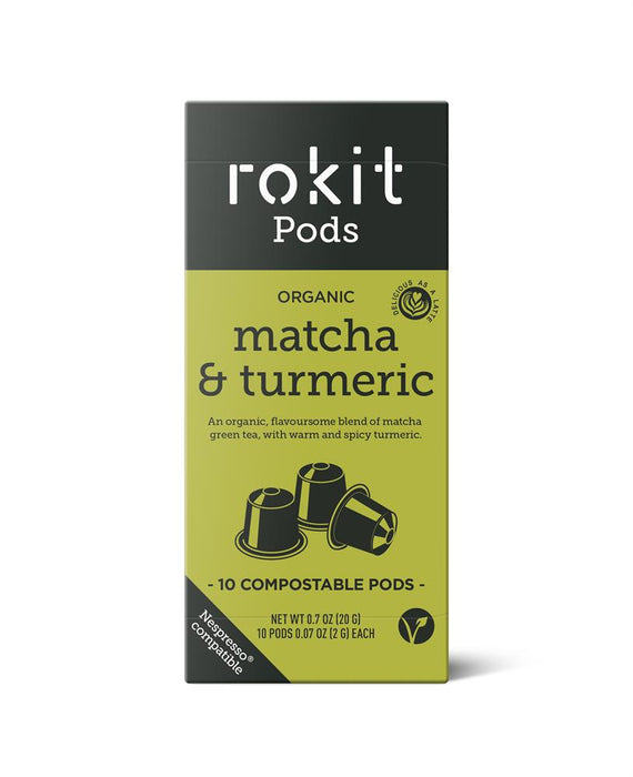 Rokit Pods Org Matcha & Turmeric Pods 10pods