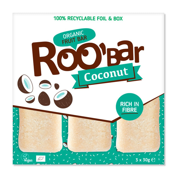 Roobar Coconut Bar - Multipack 3 x 30gg