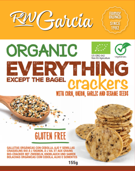 R W Garcia Except The Bagel Crackers 155g