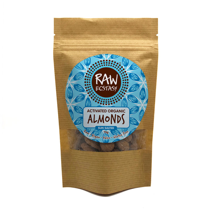 Raw Ecstasy Activated Almonds Sun Salted 70g